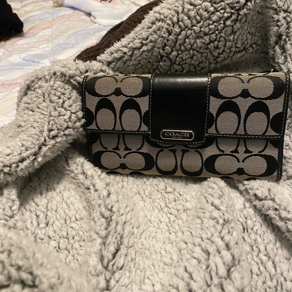 Coach Black and Grey Women's wallet